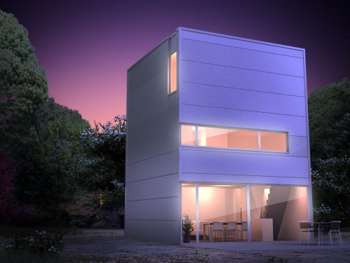 Prototype d'habitation métallique à faible consommation énergétique.
Architecte: Luc Spits