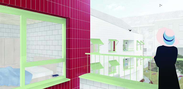 Vue depuis le fond de la parcelle