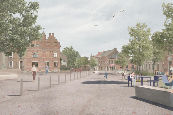 Place Albert 1er à Monceau- sur-Sambre